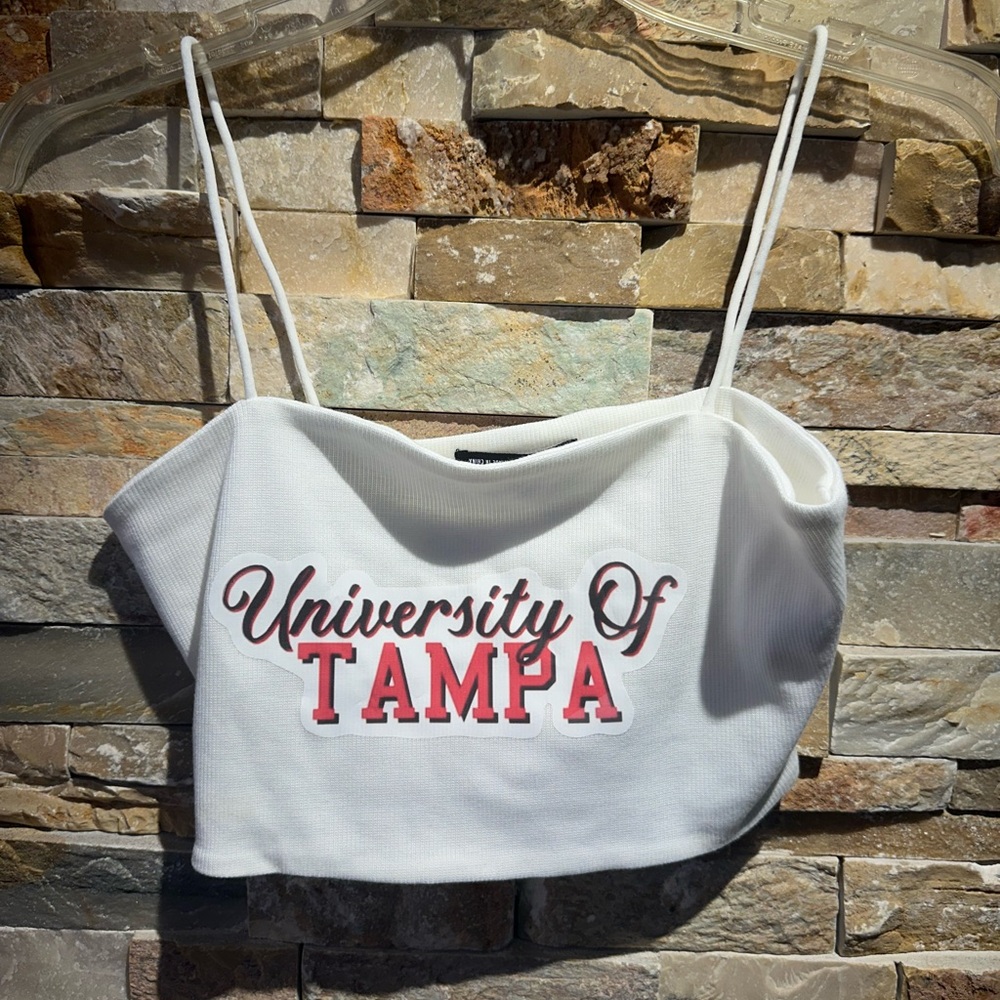 University of Tampa White Crop Top